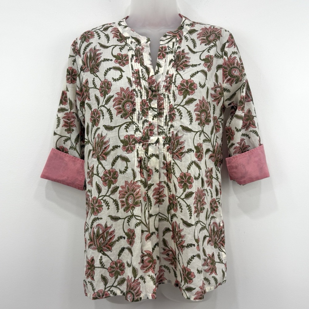 Roberta Roller Rabbit Arles Shirt XS NWT Vine Floral Cottagecore Popover
